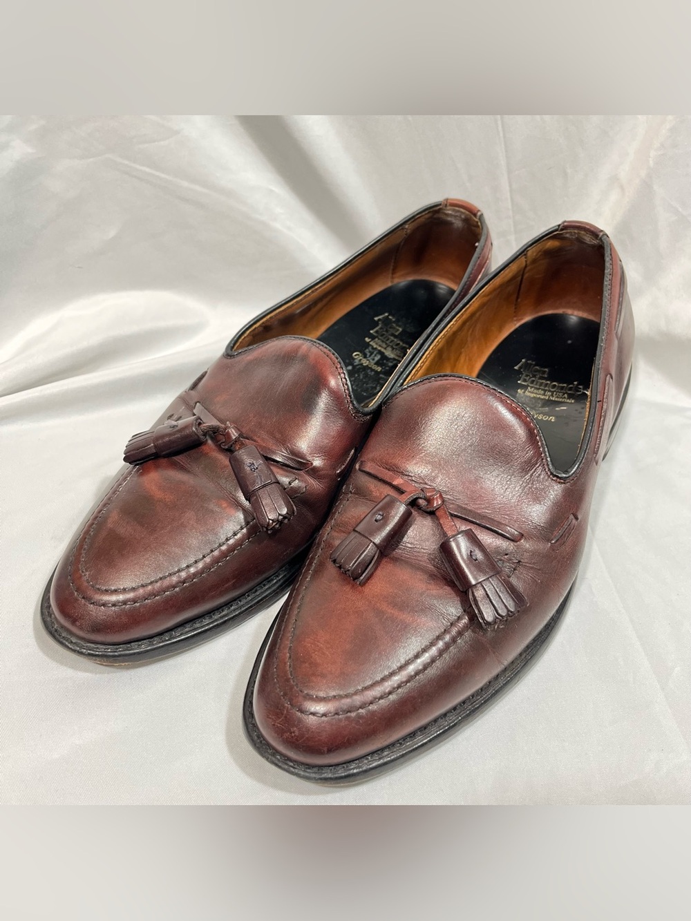 Allen Edmonds Men’s Grayson Tassel Loafers Brown Leather Size 7.5 Made In USA